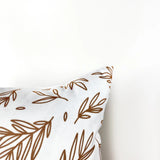 Brown Leaf Repeat Pattern | Throw Pillow Cover  | Baby Nursery Decor | Baby Shower Decorations | Nursery Pillow | Gift Ideas by UniikPillows