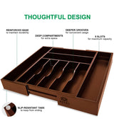 Brown Drawer Organizer by Royal Craft Wood