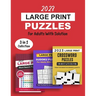 2023 Large Print Puzzles For Adults With Solution: 3 Books In 1 Train The Brain Series Including Crossword, Sudoku And Word Search Puzzles