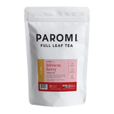 Organic Hibiscus Berry Herbal Tea, Caffeine Free, in Pyramid Tea Bags by Paromi Tea