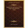 Authenticity And Sources Of The Origo Gentis Romanae (1910)