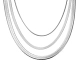 C004W B.Tiff 4mm Herringbone Chain Necklace by B.Tiff New York