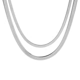 C004W B.Tiff 4mm Herringbone Chain Necklace by B.Tiff New York