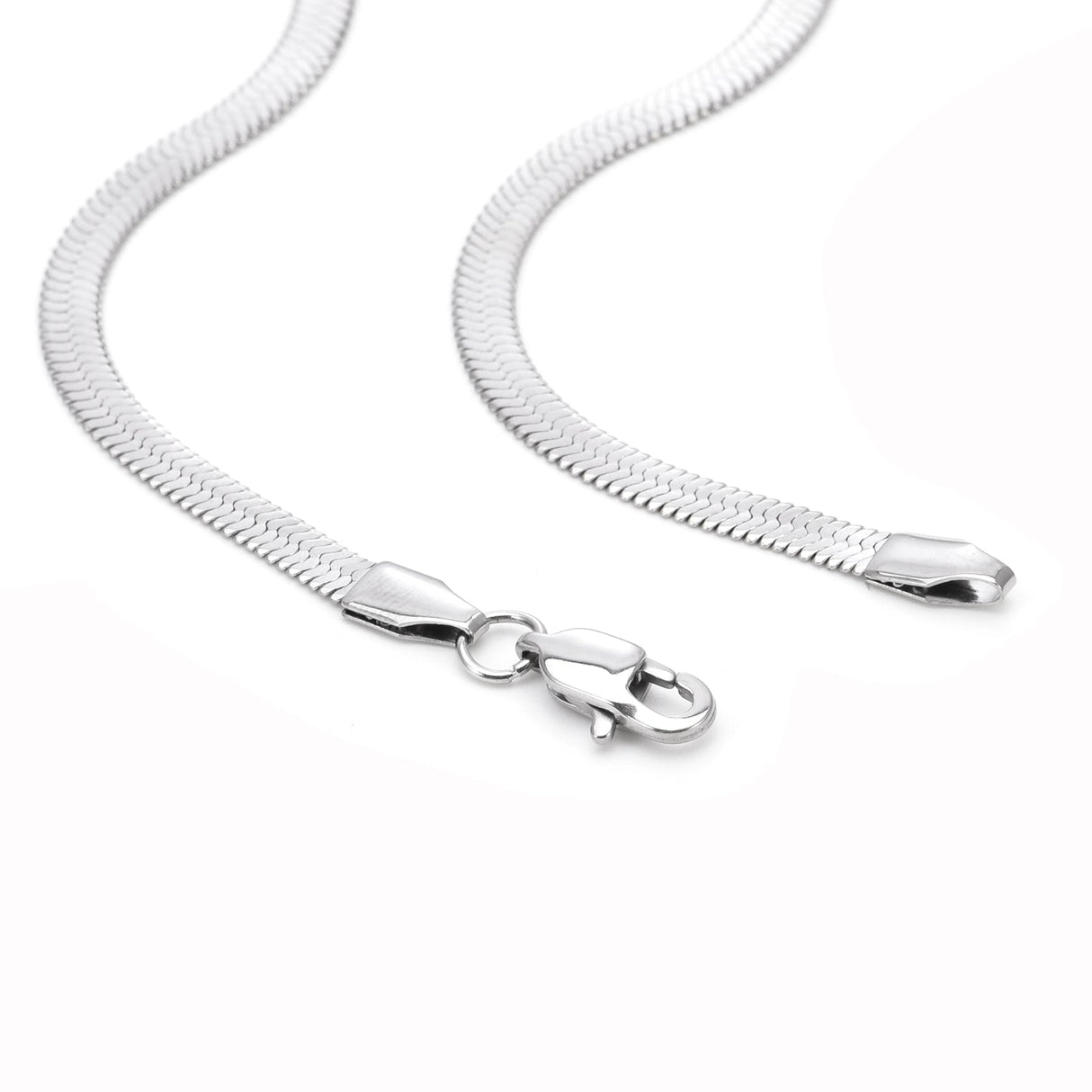 C004W B.Tiff 4mm Herringbone Chain Necklace by B.Tiff New York