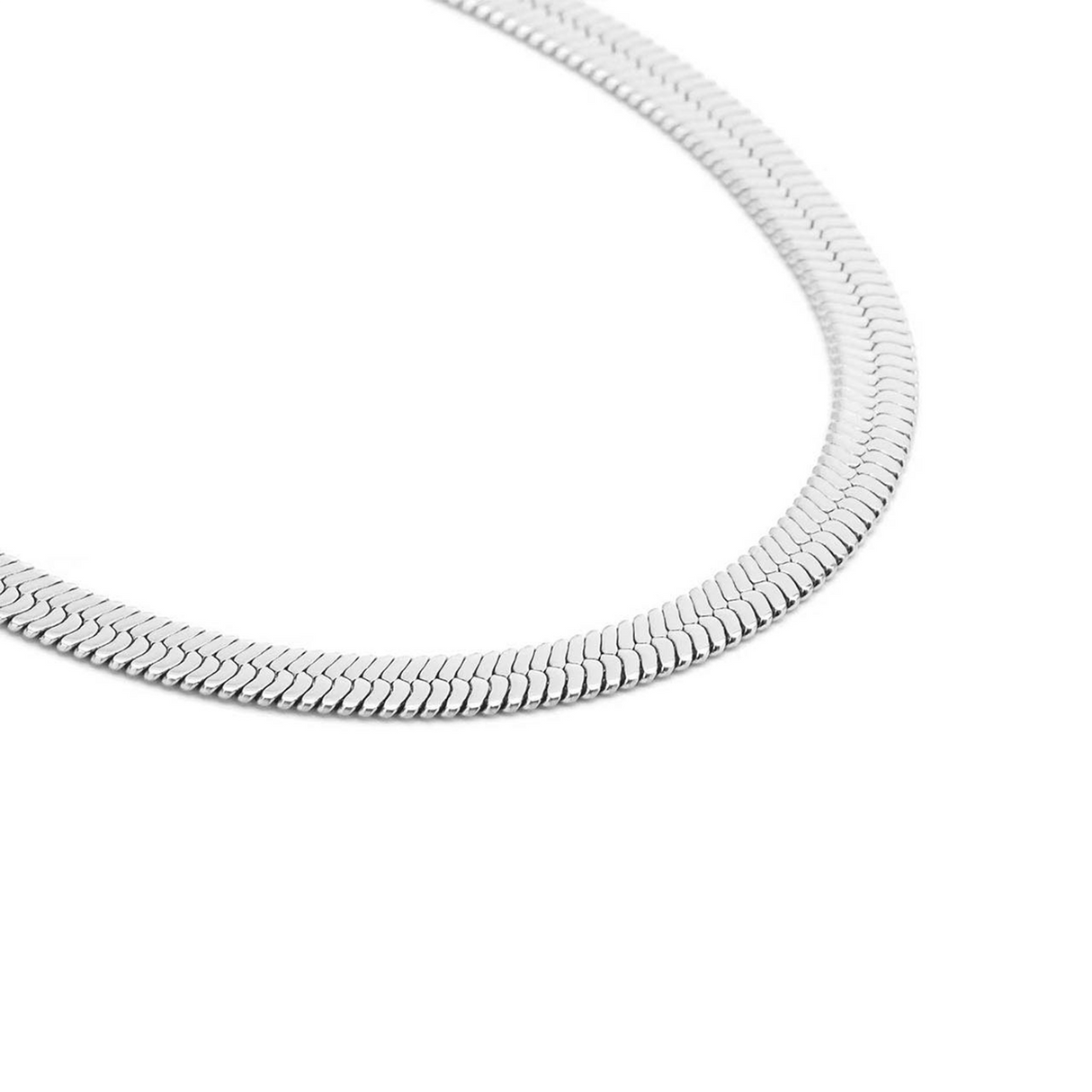 C006W B.Tiff 6mm Herringbone Chain Necklace by B.Tiff New York