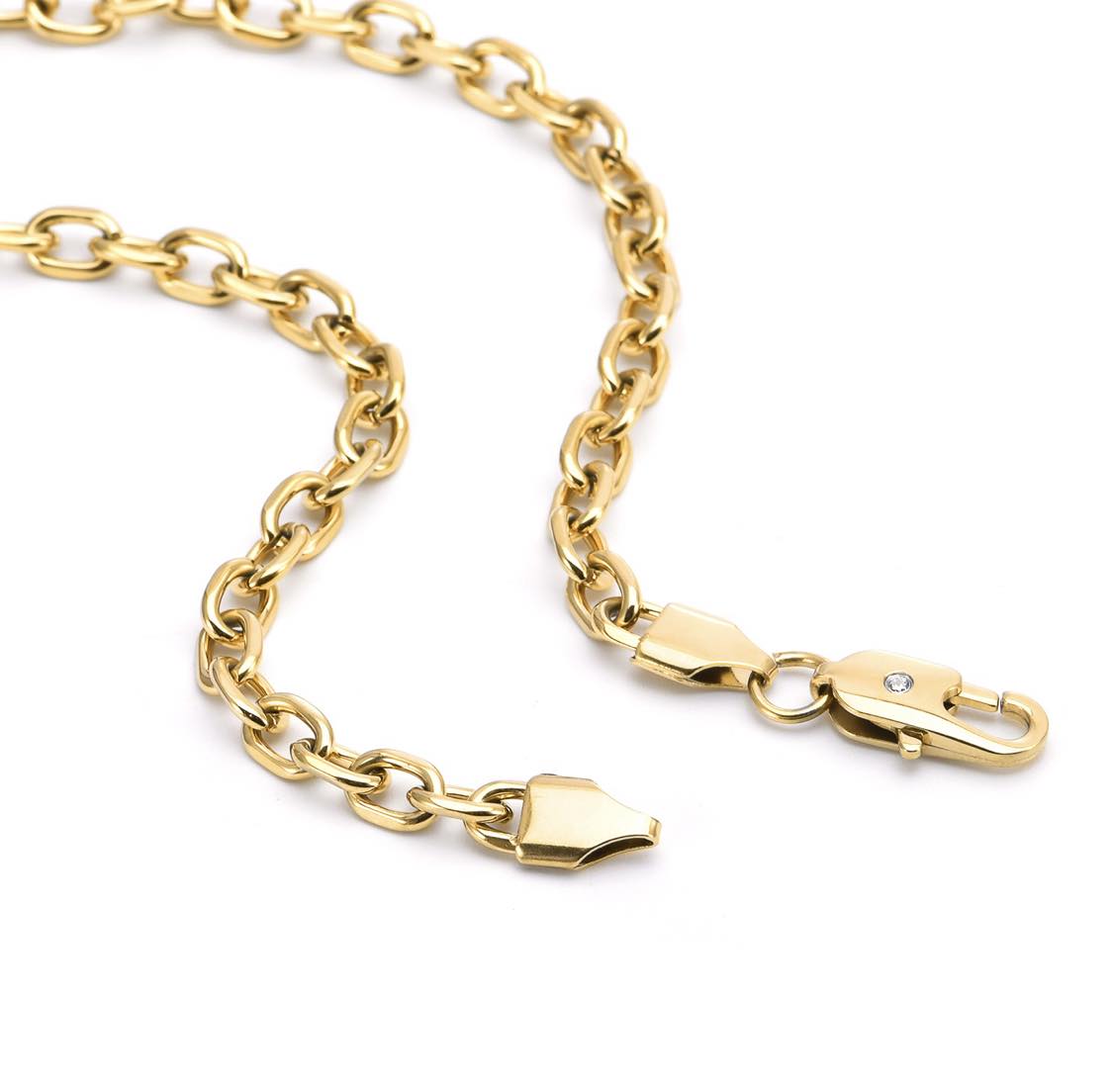 C007G B.Tiff Gold Cable Link Chain Necklace by B.Tiff New York