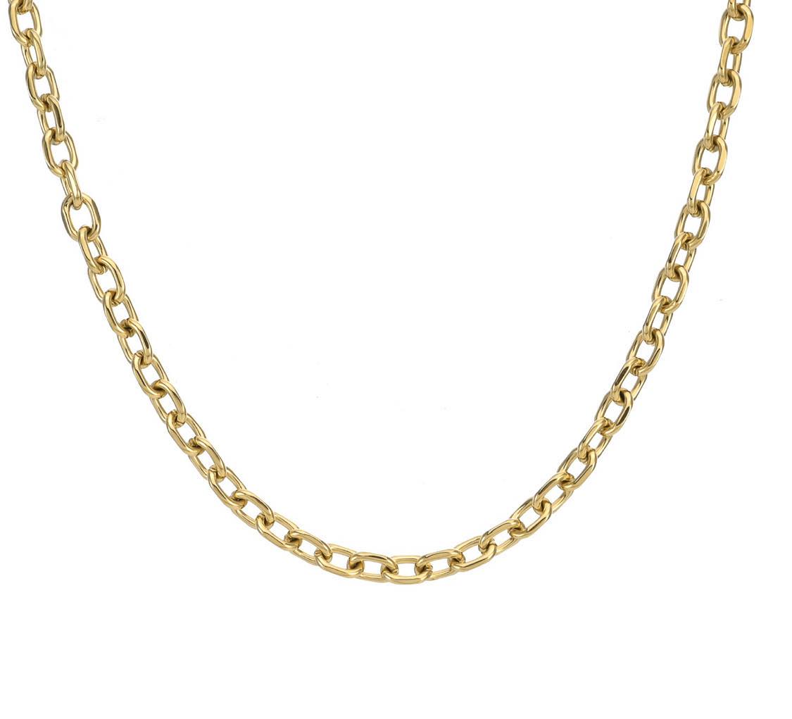 C007G B.Tiff Gold Cable Link Chain Necklace by B.Tiff New York