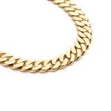 C160G B.Tiff 16mm Gold Plated Flat Cuban Link Necklace by B.Tiff New York