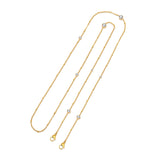 PT456G B.Tiff 8-Stone Gold Pavé Station Necklace by B.Tiff New York