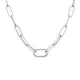 C860W B.Tiff "Jemma" Paperclip Flat Long Adjustable Link Necklace by B.Tiff New York