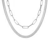 C006W B.Tiff 6mm Herringbone Chain Necklace by B.Tiff New York