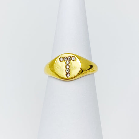 Shine Me Initial Ring by Ellisonyoung.com