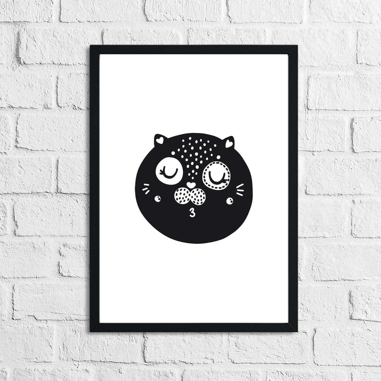 Scandinavian Cat 1 Children's Nursery Room Wall Decor Print by WinsterCreations™ Official Store