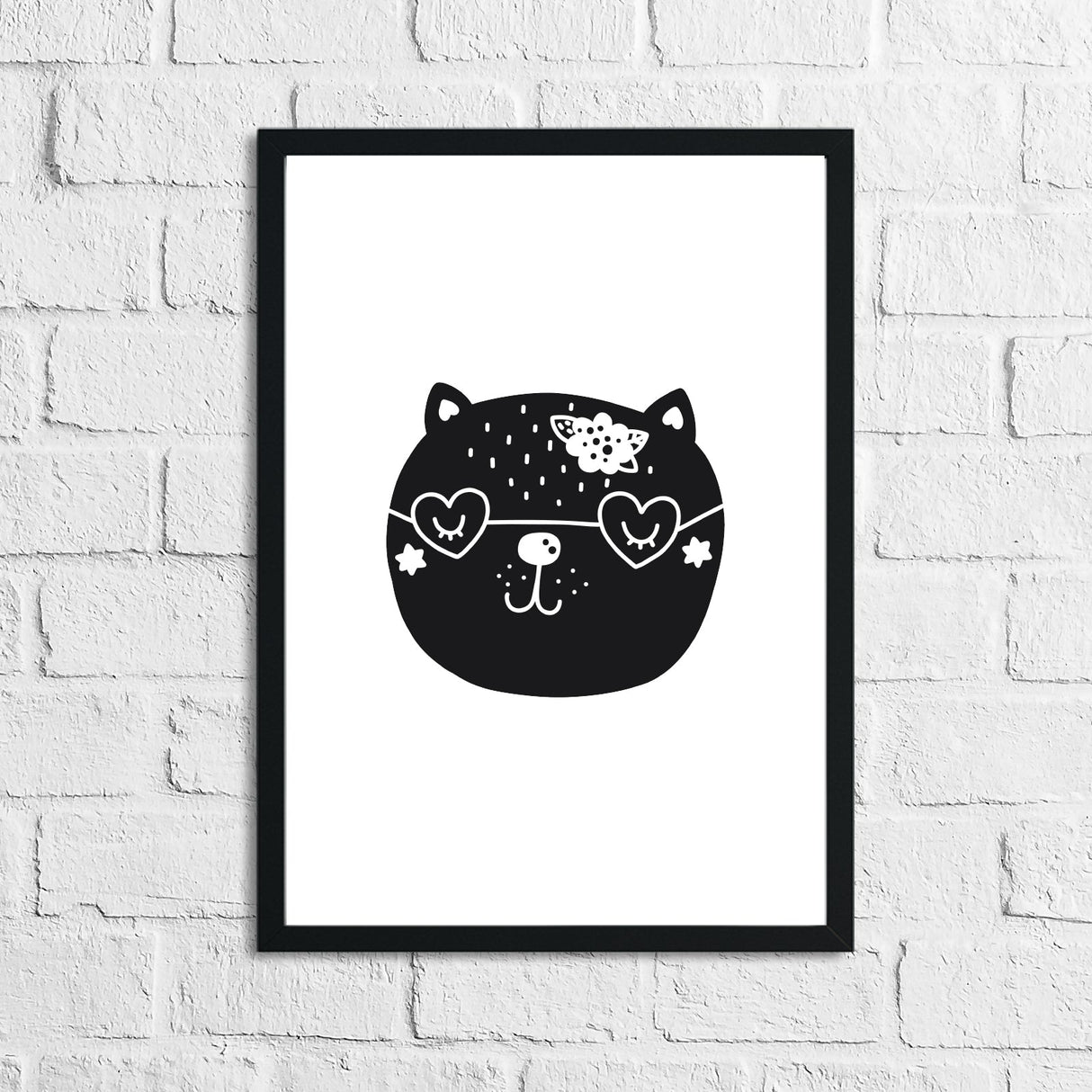 Scandinavian Cat 2 Children's Nursery Room Wall Decor Print by WinsterCreations™ Official Store