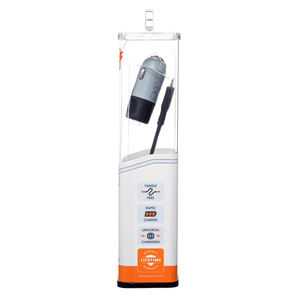 Ventev 20W USB C PD Car Charger and C to Apple Lightning Cable Gray by Ventev