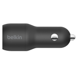 Belkin Dual Port USB A Car Charger 24W by Belkin