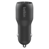 Belkin Dual Port USB A Car Charger 24W with USB A to USB C Cable 3ft by Belkin