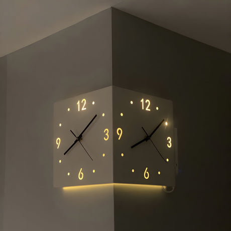 Motion Sensor Backlit Corner Clock by EP Light