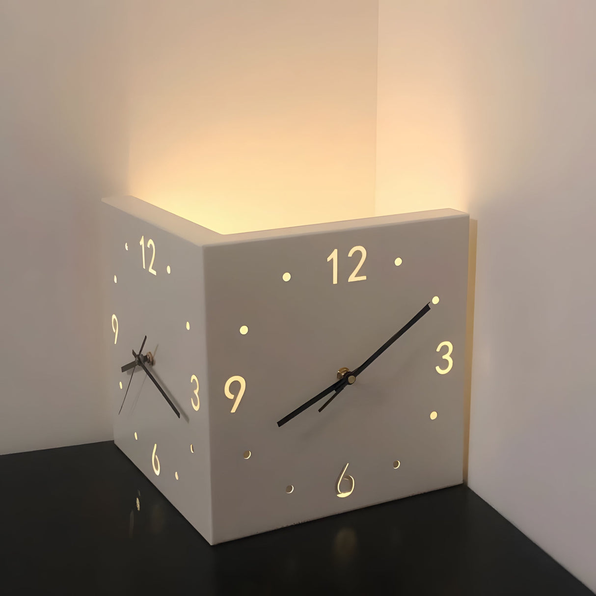 Motion Sensor Backlit Corner Clock by EP Light