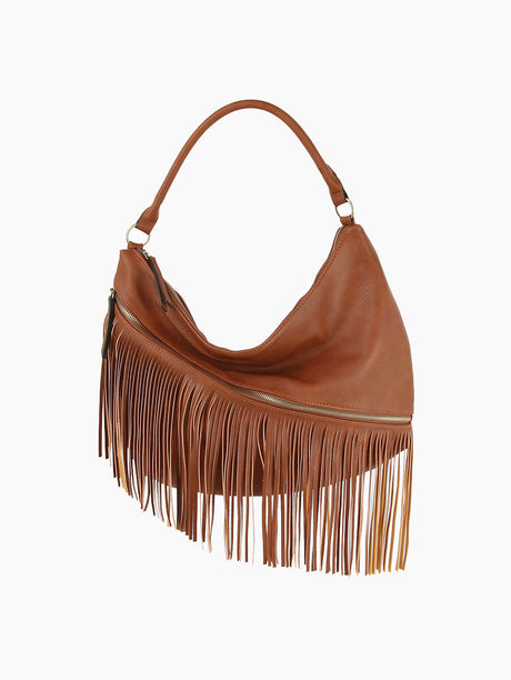 Women Fringed Tassel Shoulder Handbag Purse by hfstylish