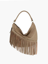 Women Fringed Tassel Shoulder Handbag Purse by hfstylish