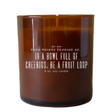 In A Bowl Full Of Cheerios 8oz Soy Candle by Four Points Trading Co.