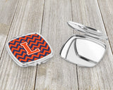 Letter L Chevron Orange and Blue Compact Mirror CJ1042-LSCM by Caroline's Treasures