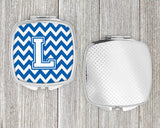 Letter L Chevron Blue and White Compact Mirror CJ1045-LSCM by Caroline's Treasures