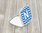 Letter N Chevron Blue and White Compact Mirror CJ1045-NSCM by Caroline's Treasures