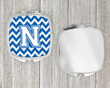 Letter N Chevron Blue and White Compact Mirror CJ1045-NSCM by Caroline's Treasures