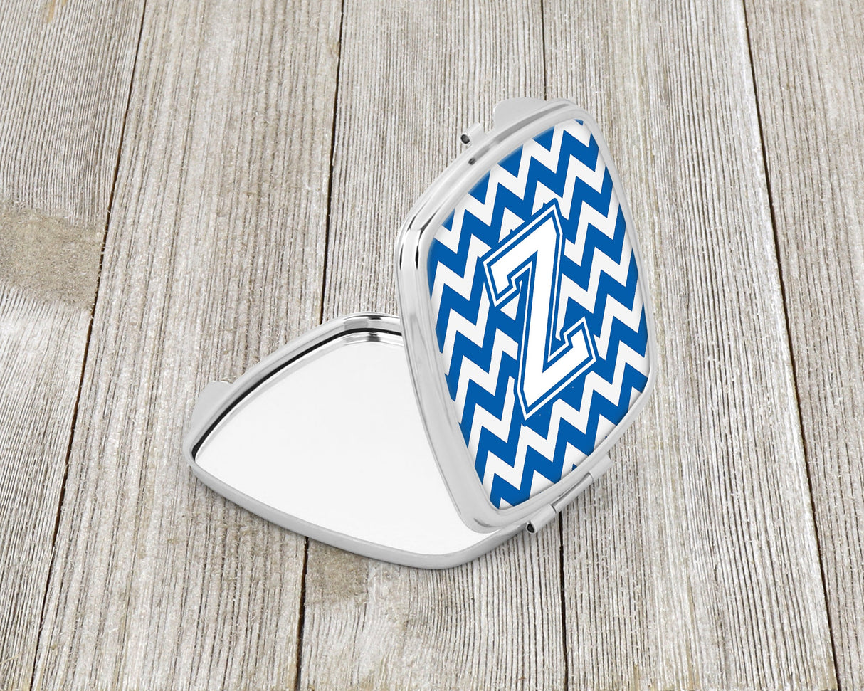 Letter Z Chevron Blue and White Compact Mirror CJ1045-ZSCM by Caroline's Treasures