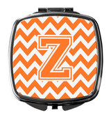 Letter Z Chevron Orange and White Compact Mirror CJ1046-ZSCM by Caroline's Treasures