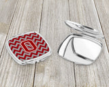 Letter O Chevron Maroon and White Compact Mirror CJ1049-OSCM by Caroline's Treasures