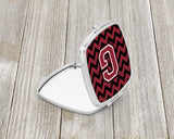 Letter G Chevron Garnet and Black  Compact Mirror CJ1052-GSCM by Caroline's Treasures