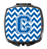 Letter C Chevron Blue and White Compact Mirror CJ1056-CSCM by Caroline's Treasures