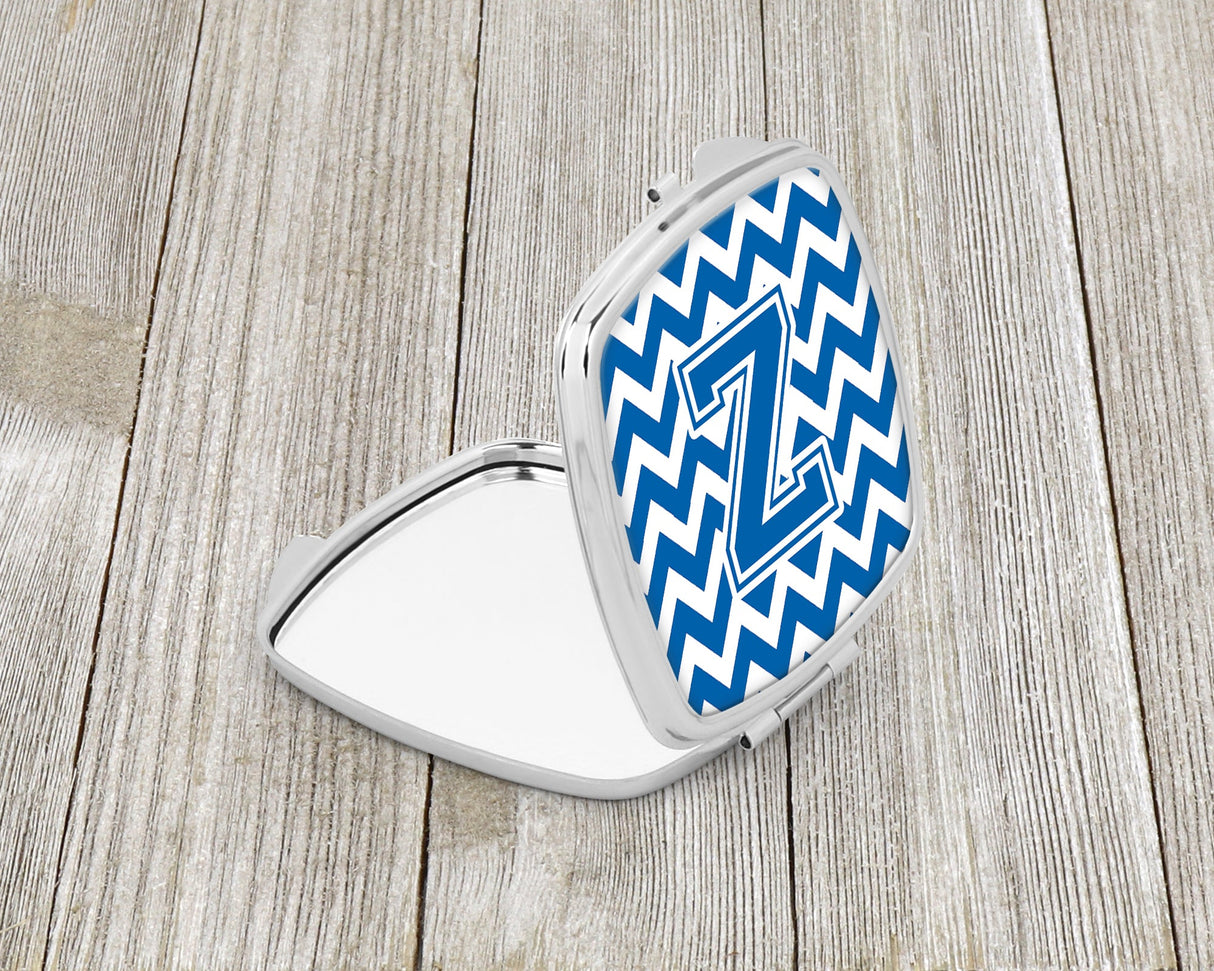 Letter Z Chevron Blue and White Compact Mirror CJ1056-ZSCM by Caroline's Treasures