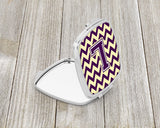 Letter L Chevron Purple and Gold Compact Mirror CJ1058-LSCM by Caroline's Treasures