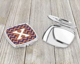 Letter X Chevron Blue and Orange #3 Compact Mirror CJ1060-XSCM by Caroline's Treasures