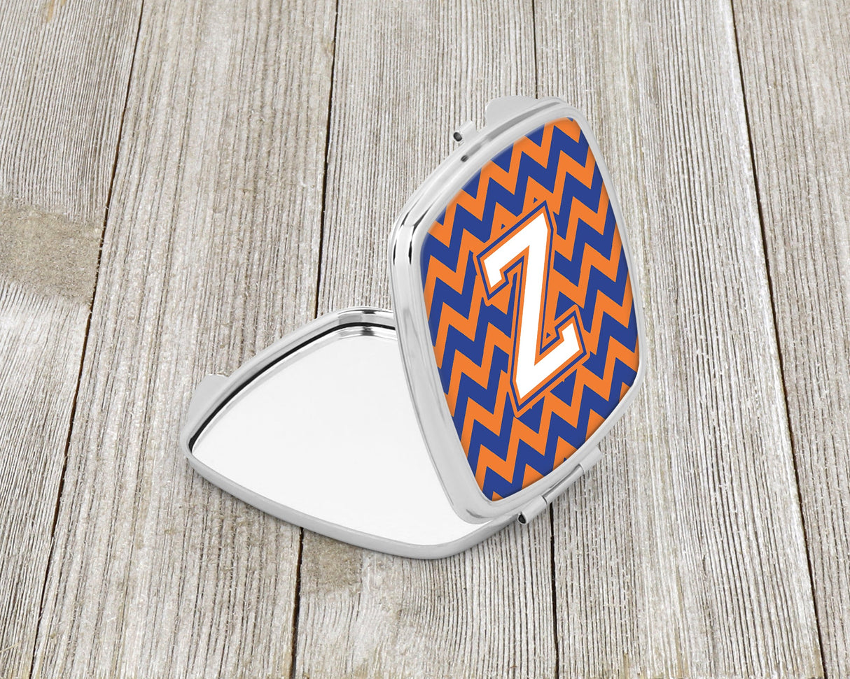 Letter Z Chevron Blue and Orange #3 Compact Mirror CJ1060-ZSCM by Caroline's Treasures