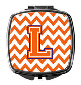 Letter L Chevron Orange and Regalia Compact Mirror CJ1062-LSCM by Caroline's Treasures