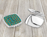 Letter L Football Aqua, Orange and Marine Blue Compact Mirror CJ1063-LSCM by Caroline's Treasures