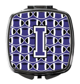 Letter I Football Purple and White Compact Mirror CJ1068-ISCM by Caroline's Treasures