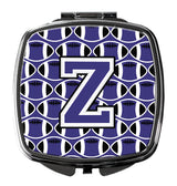 Letter Z Football Purple and White Compact Mirror CJ1068-ZSCM by Caroline's Treasures