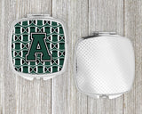 Letter A Football Green and White Compact Mirror CJ1071-ASCM by Caroline's Treasures