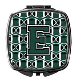 Letter E Football Green and White Compact Mirror CJ1071-ESCM by Caroline's Treasures