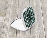 Letter E Football Green and White Compact Mirror CJ1071-ESCM by Caroline's Treasures