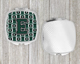 Letter E Football Green and White Compact Mirror CJ1071-ESCM by Caroline's Treasures