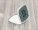 Letter G Football Green and White Compact Mirror CJ1071-GSCM by Caroline's Treasures