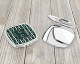 Letter H Football Green and White Compact Mirror CJ1071-HSCM by Caroline's Treasures