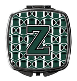 Letter Z Football Green and White Compact Mirror CJ1071-ZSCM by Caroline's Treasures